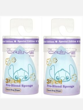 NIB 2-Pack Creme Shop Stitch Special Edition Pro-Blend Drop Shape Makeup Sponge